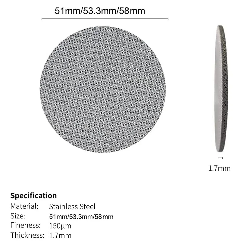 51/53.5/58.5MM Coffee Filter P - огляд і ціна Puck Screen Mesh